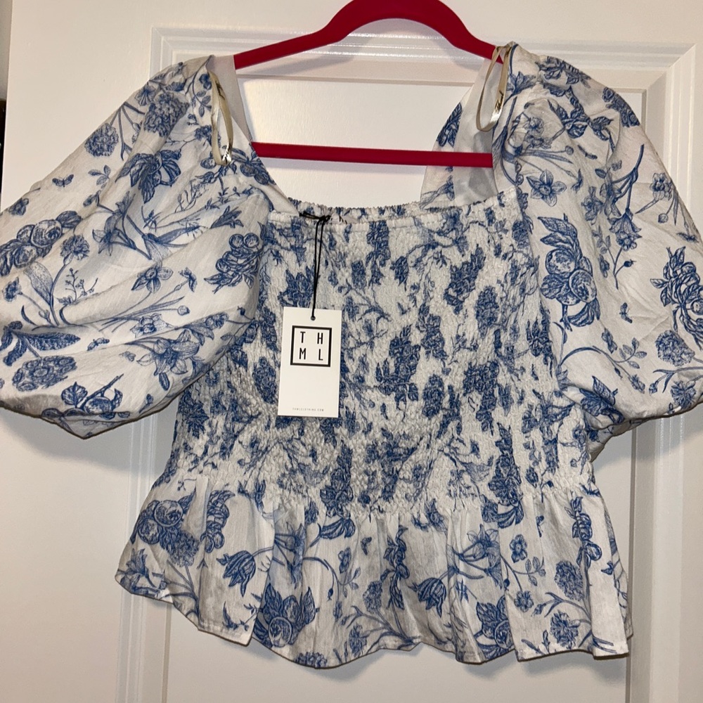THML Blue & White Blouse